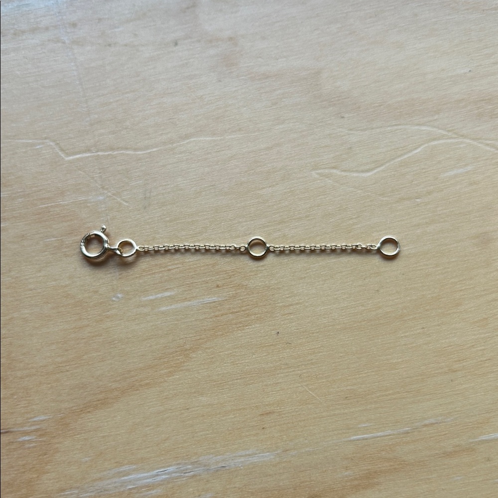 14k solid yellow gold 2 inch necklace extender